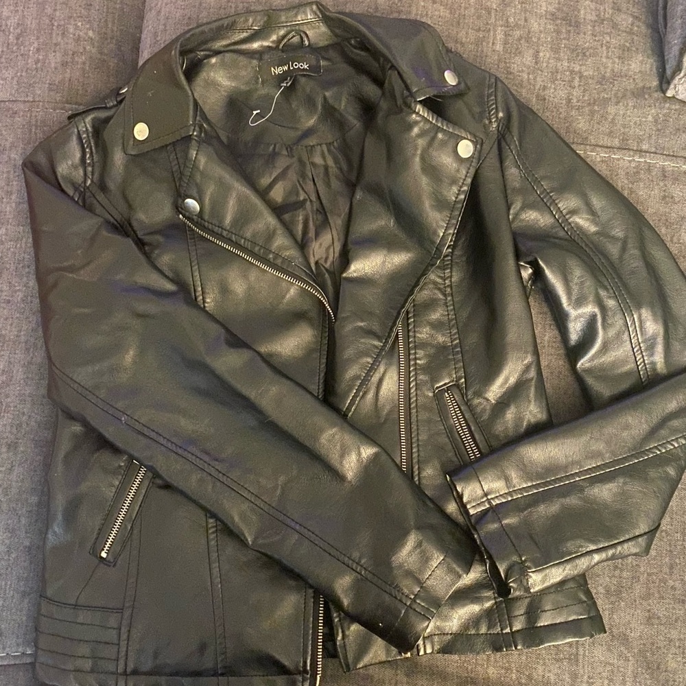 Black leather jacket
